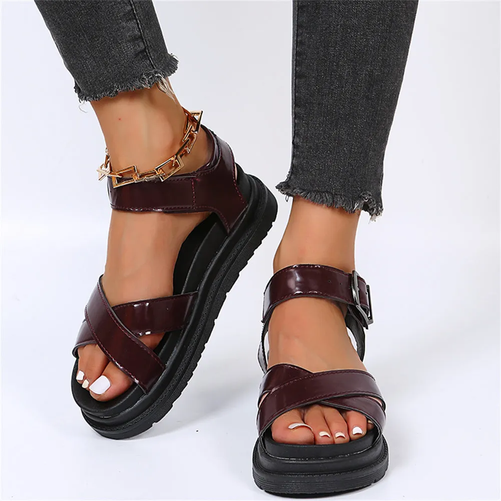Leisure Roman Sandals Platform Light Weight Flat Heels Waterproof Summer Ladies Outdoor Shoes