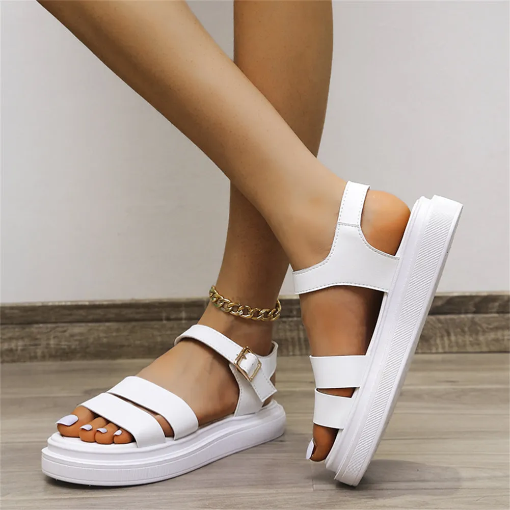 Leisure Roman Sandals Platform Light Weight Flat Heels Waterproof Summer Ladies Outdoor Shoes
