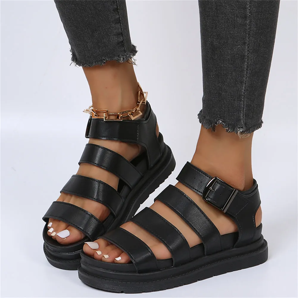Leisure Roman Sandals Platform Light Weight Flat Heels Waterproof Summer Ladies Outdoor Shoes