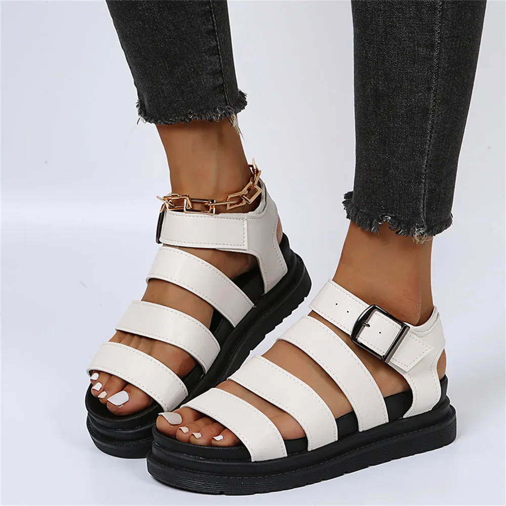 Leisure Roman Sandals Platform Light Weight Flat Heels Waterproof Summer Ladies Outdoor Shoes