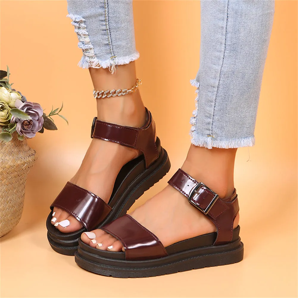 Leisure Roman Sandals Platform Light Weight Flat Heels Waterproof Summer Ladies Outdoor Shoes