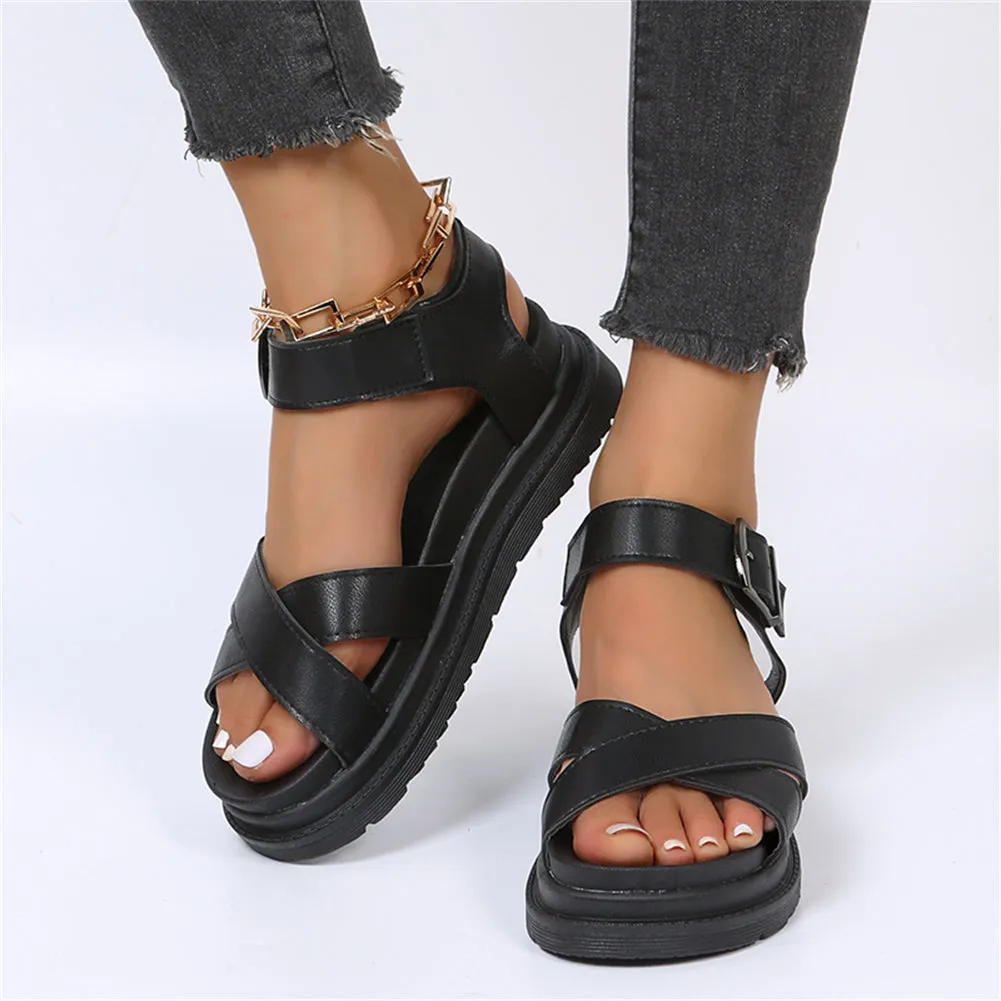 Leisure Roman Sandals Platform Light Weight Flat Heels Waterproof Summer Ladies Outdoor Shoes