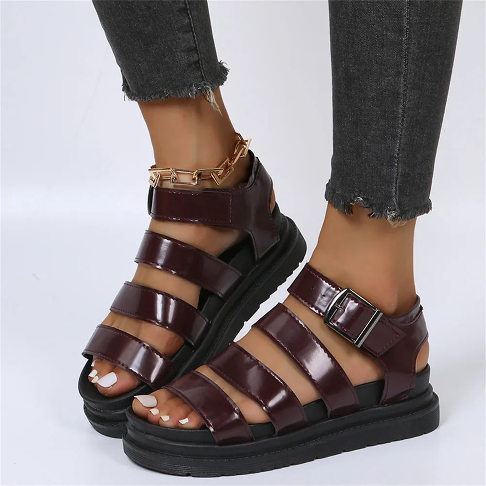 Leisure Roman Sandals Platform Light Weight Flat Heels Waterproof Summer Ladies Outdoor Shoes