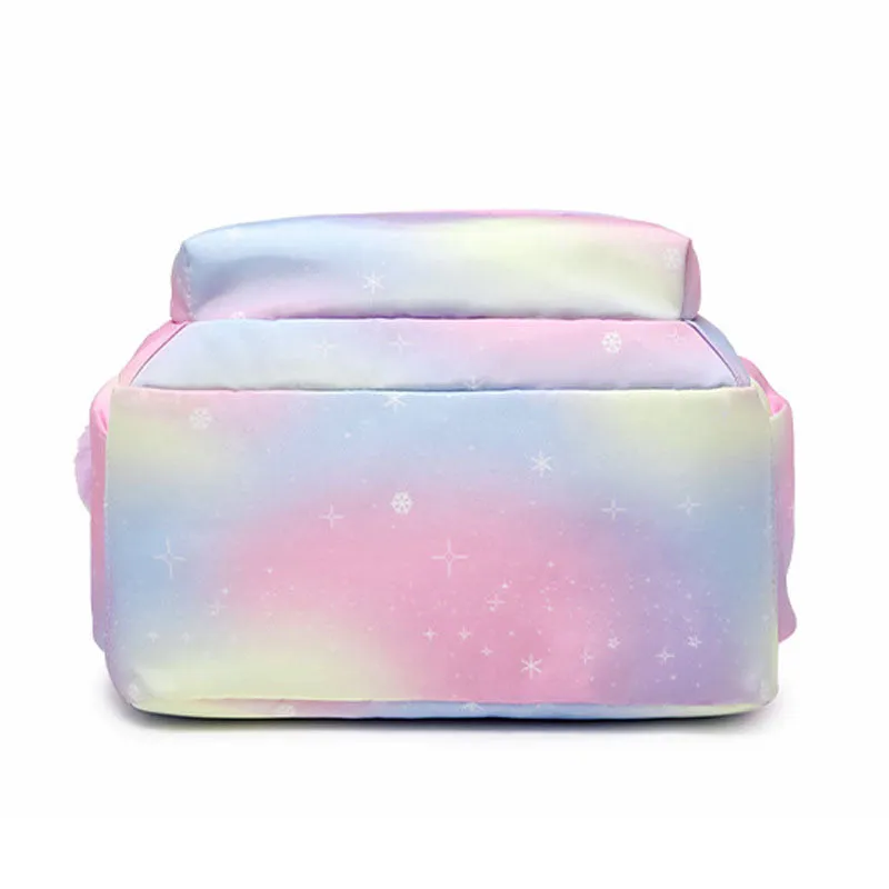 Lightweight Water Resistant Rainbow Backpacks For Teen Girls School Bookbags