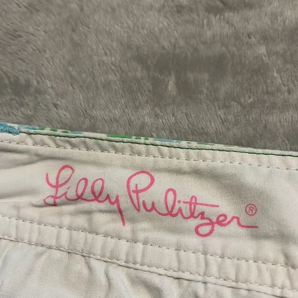 LILLY PULITZER The Walsh shorts blue green crab get crackin’ size 00 like new