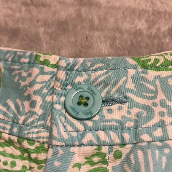 LILLY PULITZER The Walsh shorts blue green crab get crackin’ size 00 like new