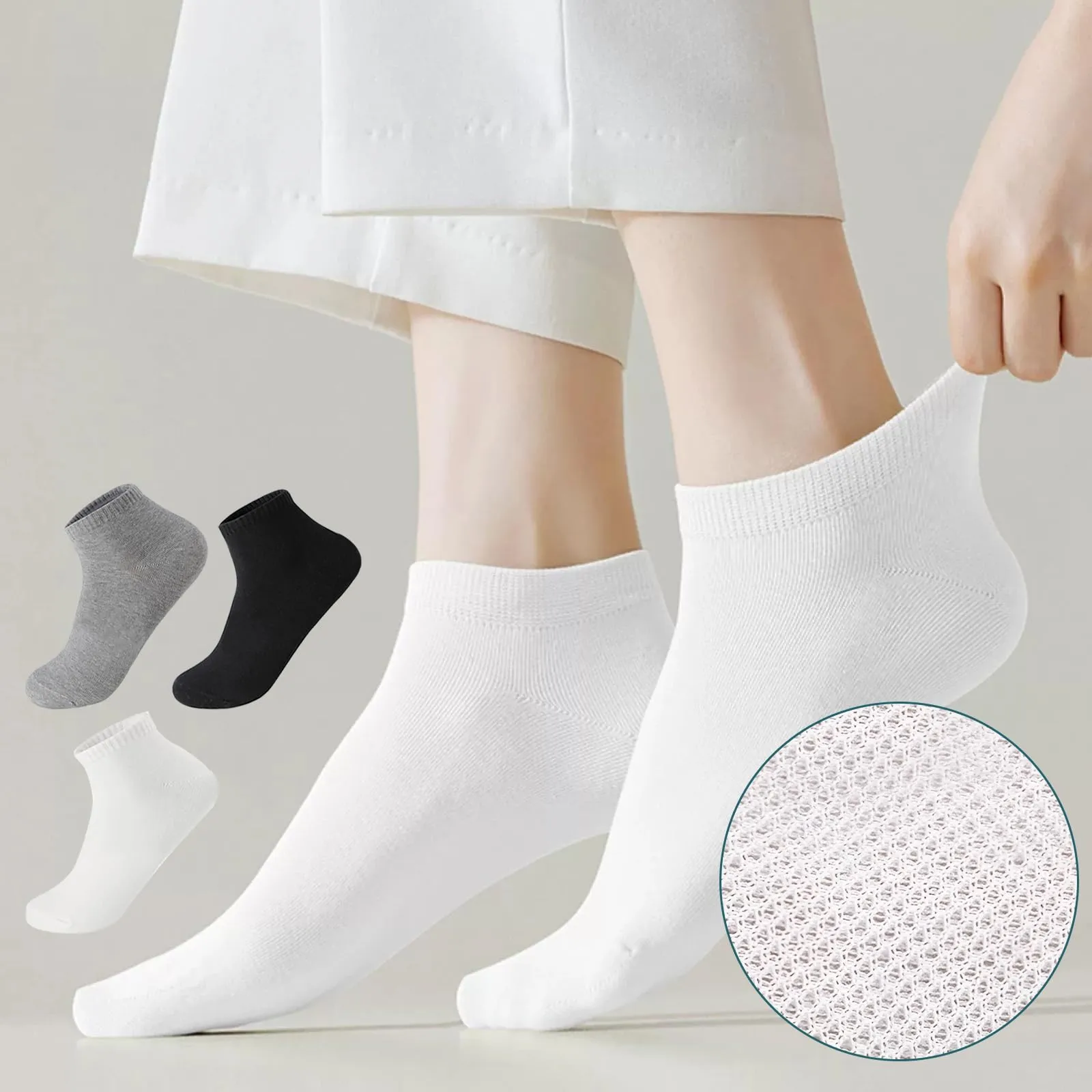Liubeili 110 Pairs Mens Socks Bulk Breathable Casual Sports Ankle Socks Bulk for Homeless Unisex Adult (Low cut ankle socks, Cotton Polyester)