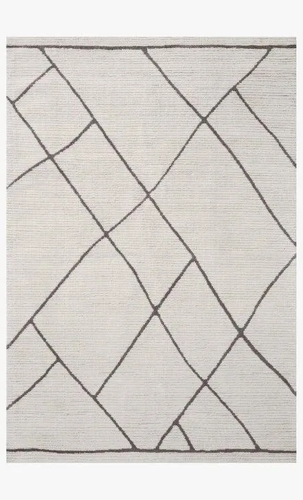 Logan Rug Magnolia Home by Joanna Gaines  - LOG-01 Ivory / Charcoal