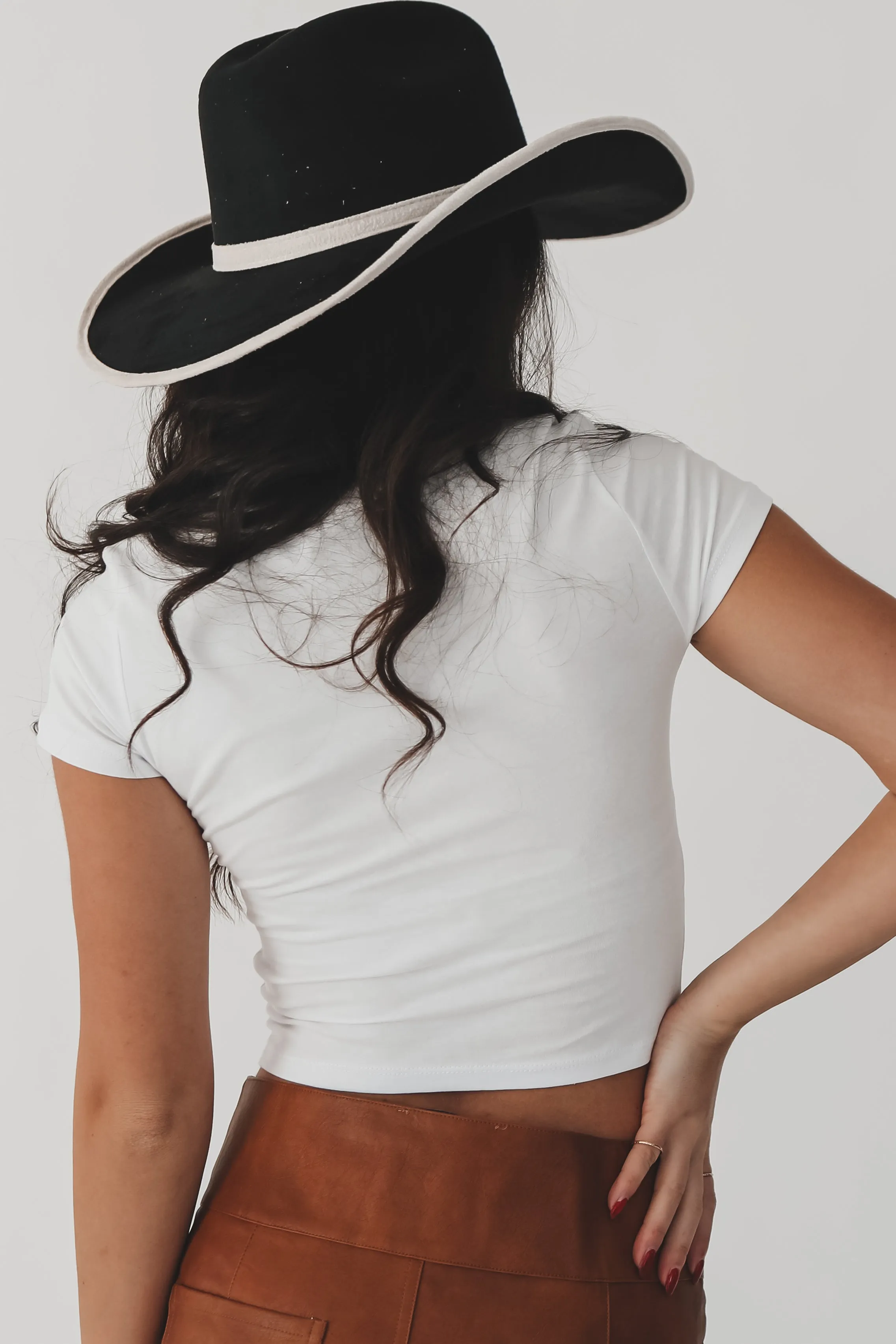 Long Live Cowboys Western Graphic Cropped Fitted Tee