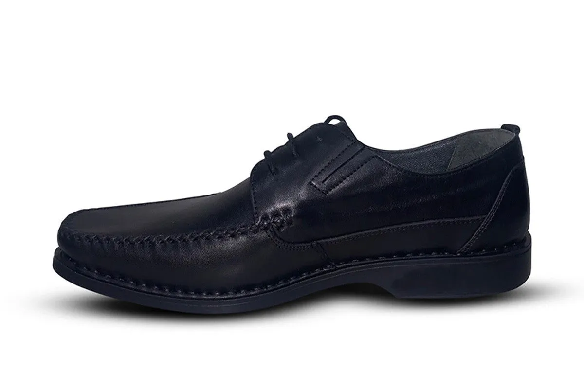 Lorient Black Moc Toe Derby Shoes