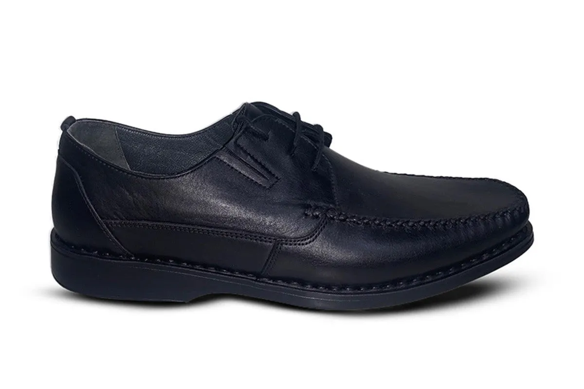 Lorient Black Moc Toe Derby Shoes