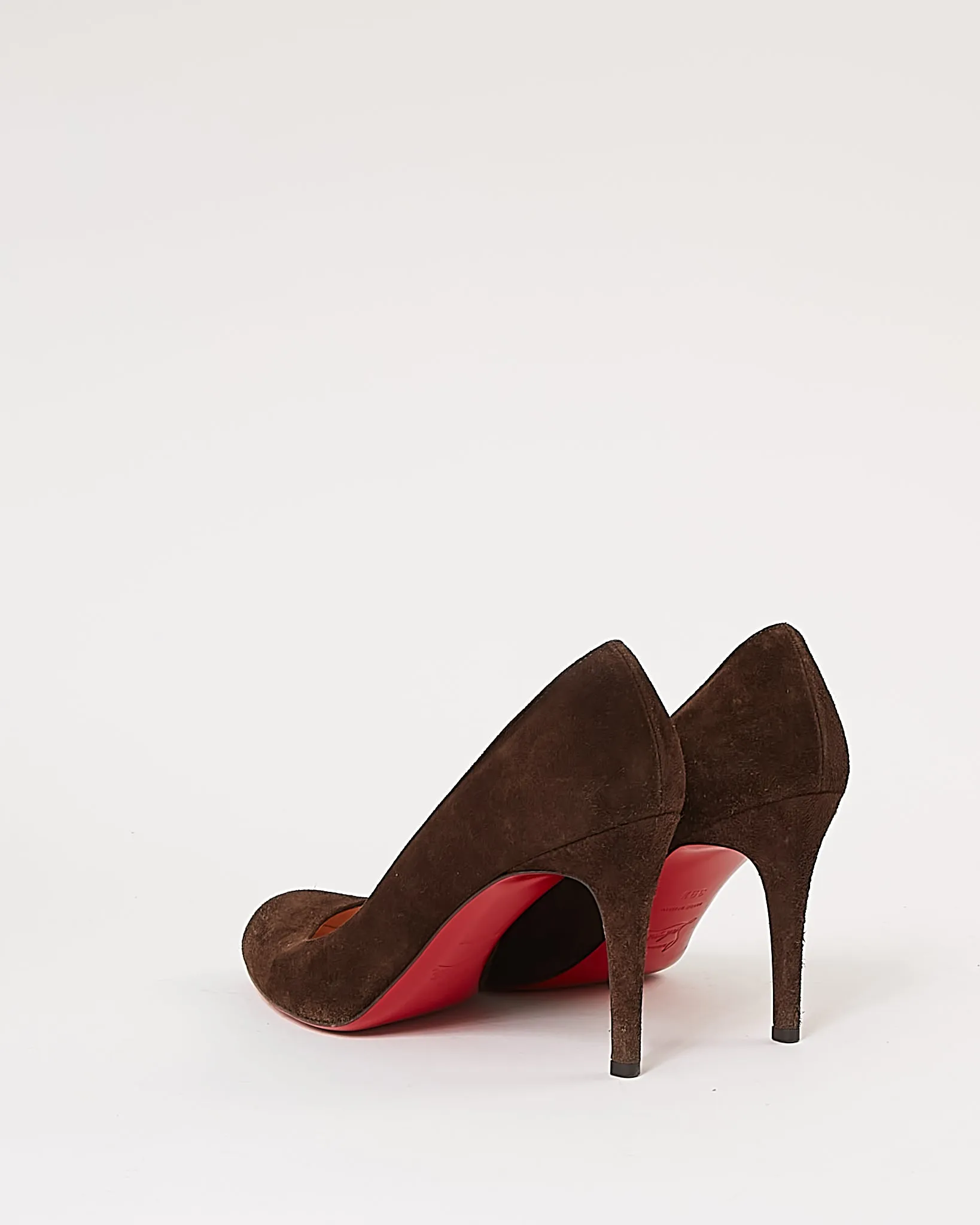 Louboutin Brown Suede Viera Pump Heels - 39