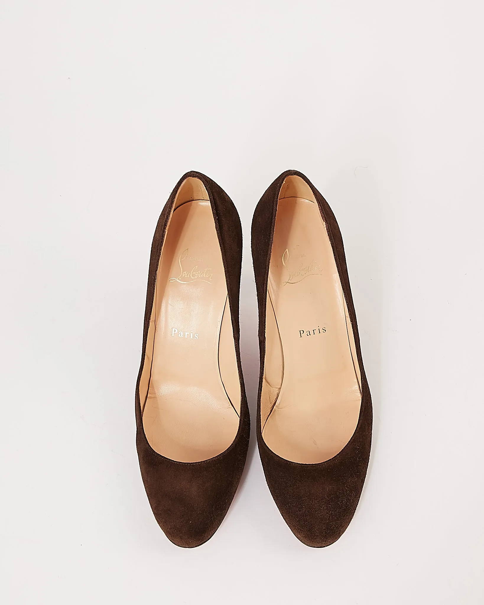 Louboutin Brown Suede Viera Pump Heels - 39