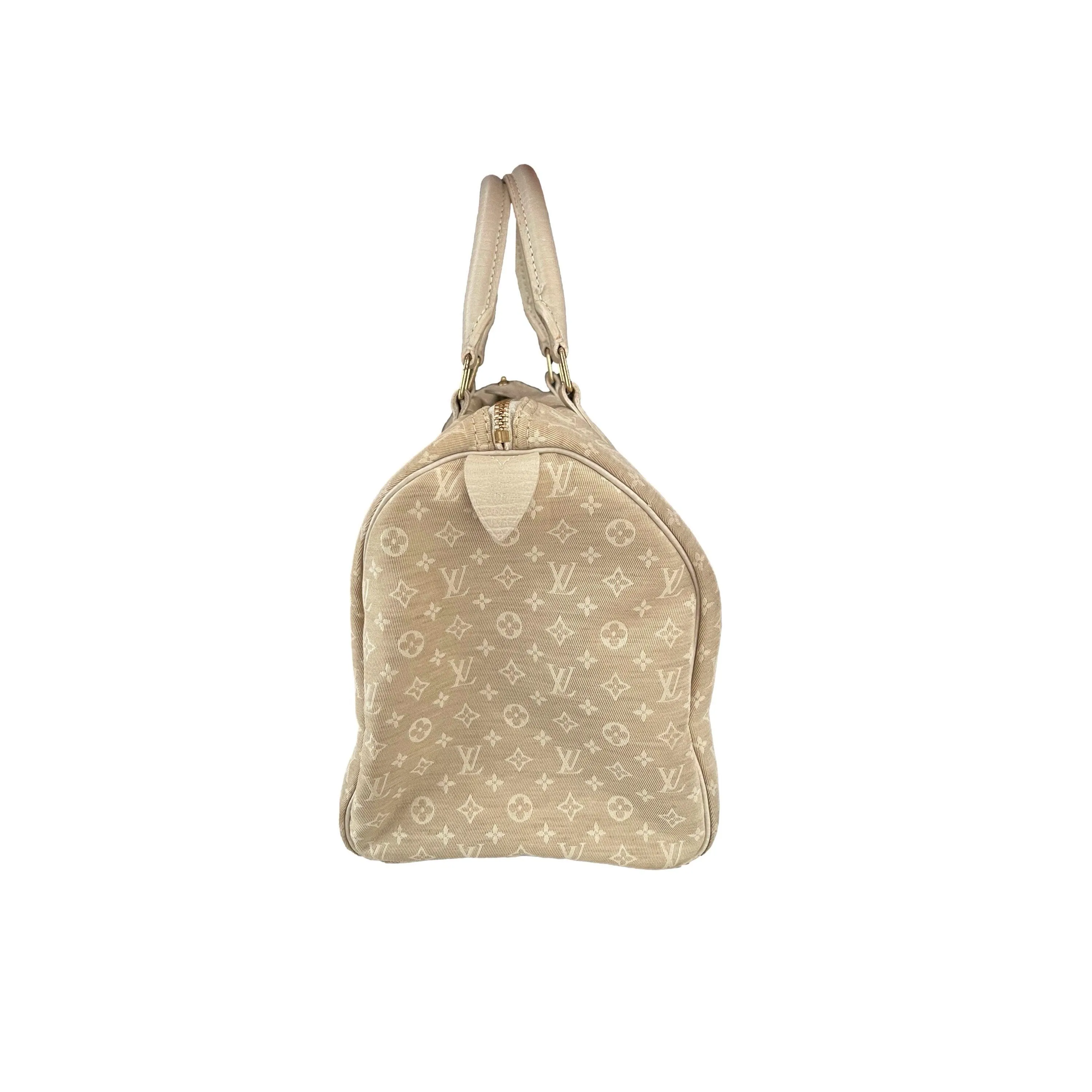 Louis Vuitton Cream Monogram Canvas Speedy