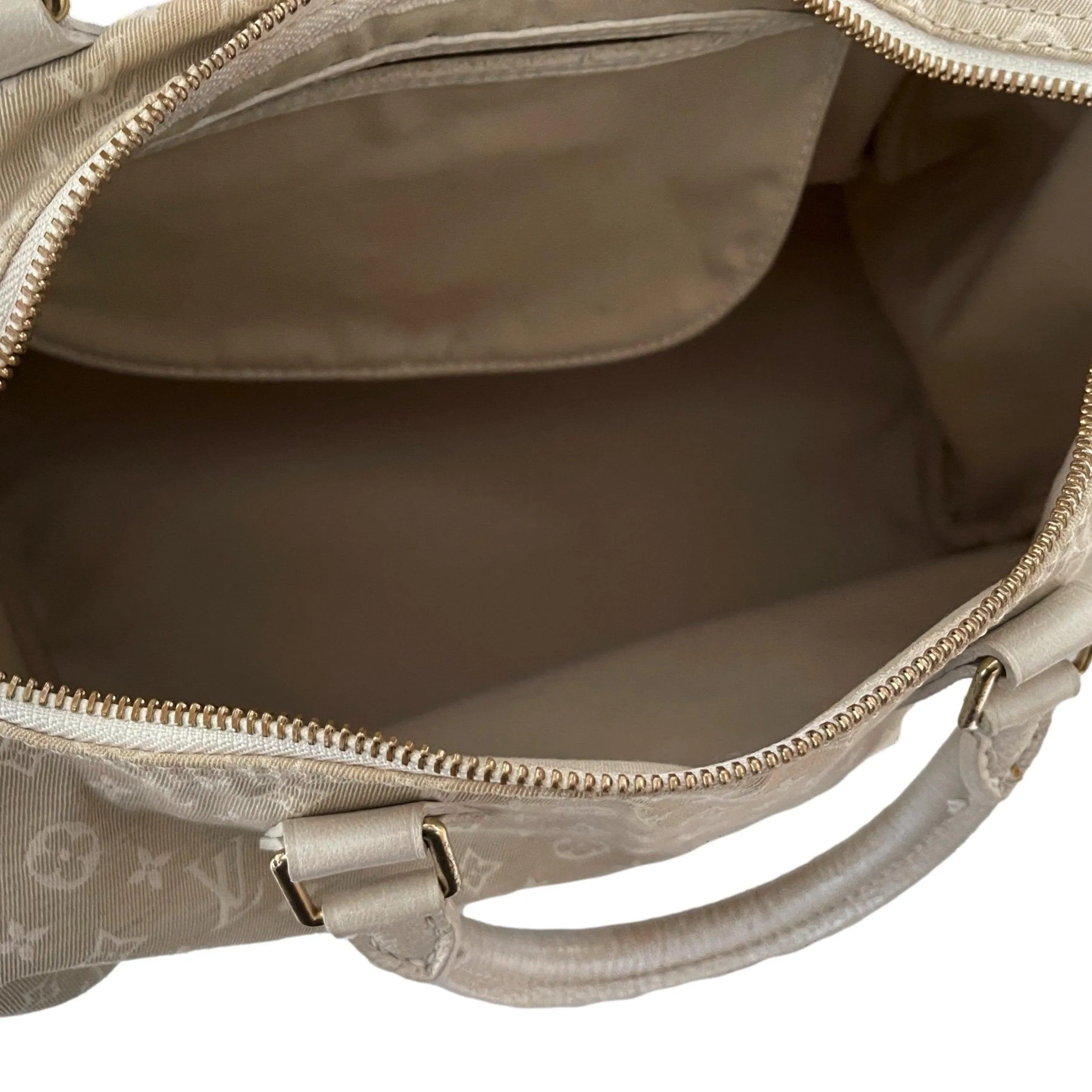 Louis Vuitton Cream Monogram Canvas Speedy