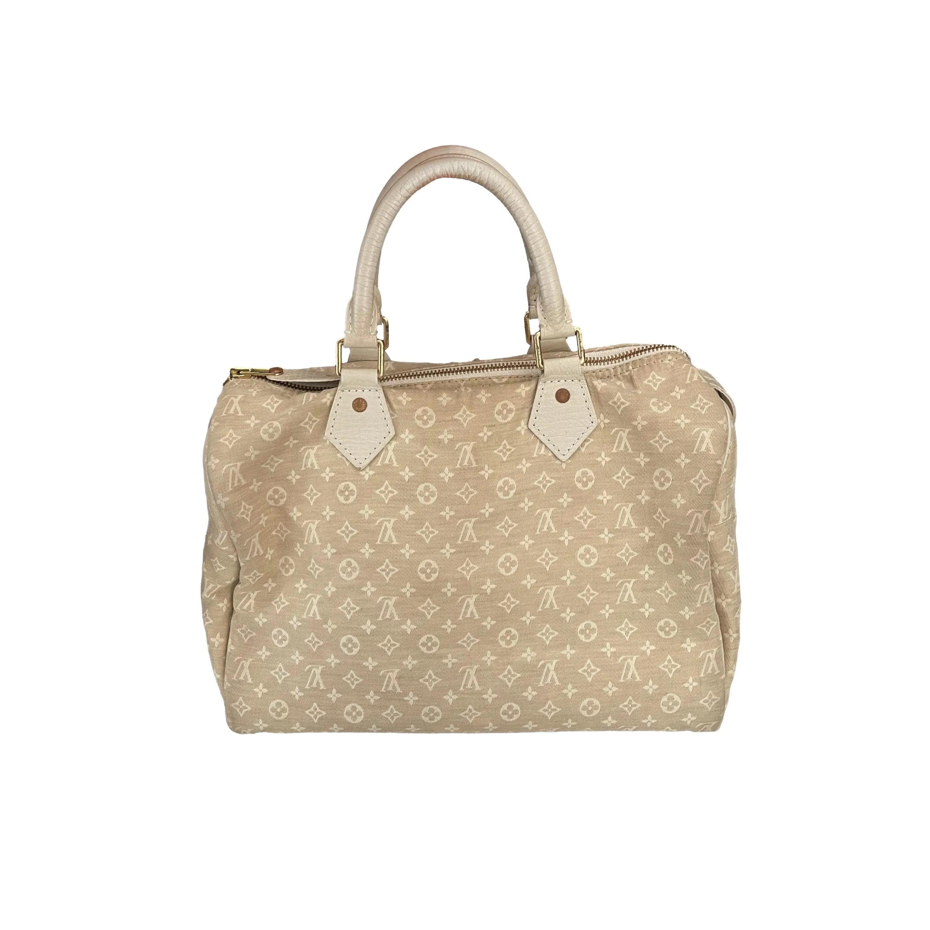 Louis Vuitton Cream Monogram Canvas Speedy