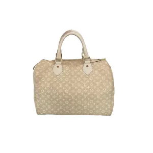 Louis Vuitton Cream Monogram Canvas Speedy