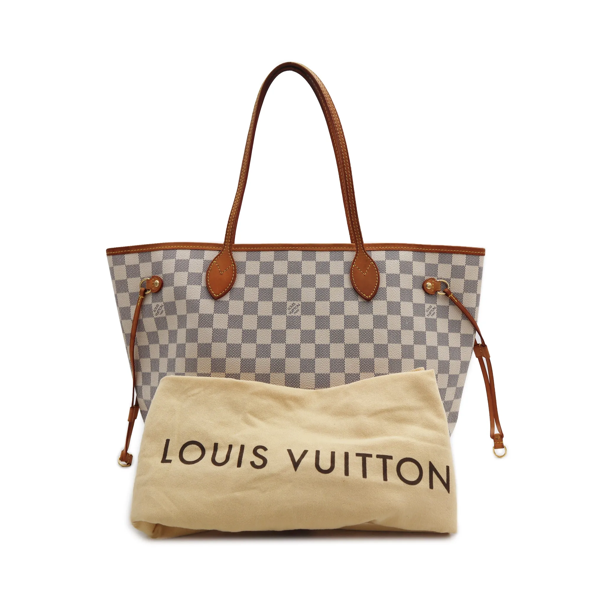Louis Vuitton Damier Azur Canvas Neverfull MM Tote Bag AR0171