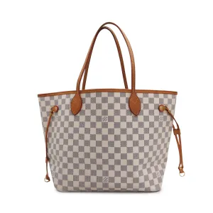 Louis Vuitton Damier Azur Canvas Neverfull MM Tote Bag AR0171