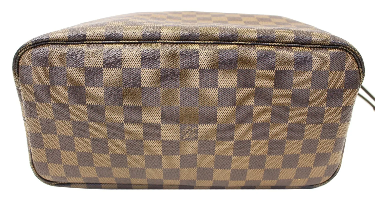 LOUIS VUITTON Damier Ebene Neverfull MM Shoulder Bag