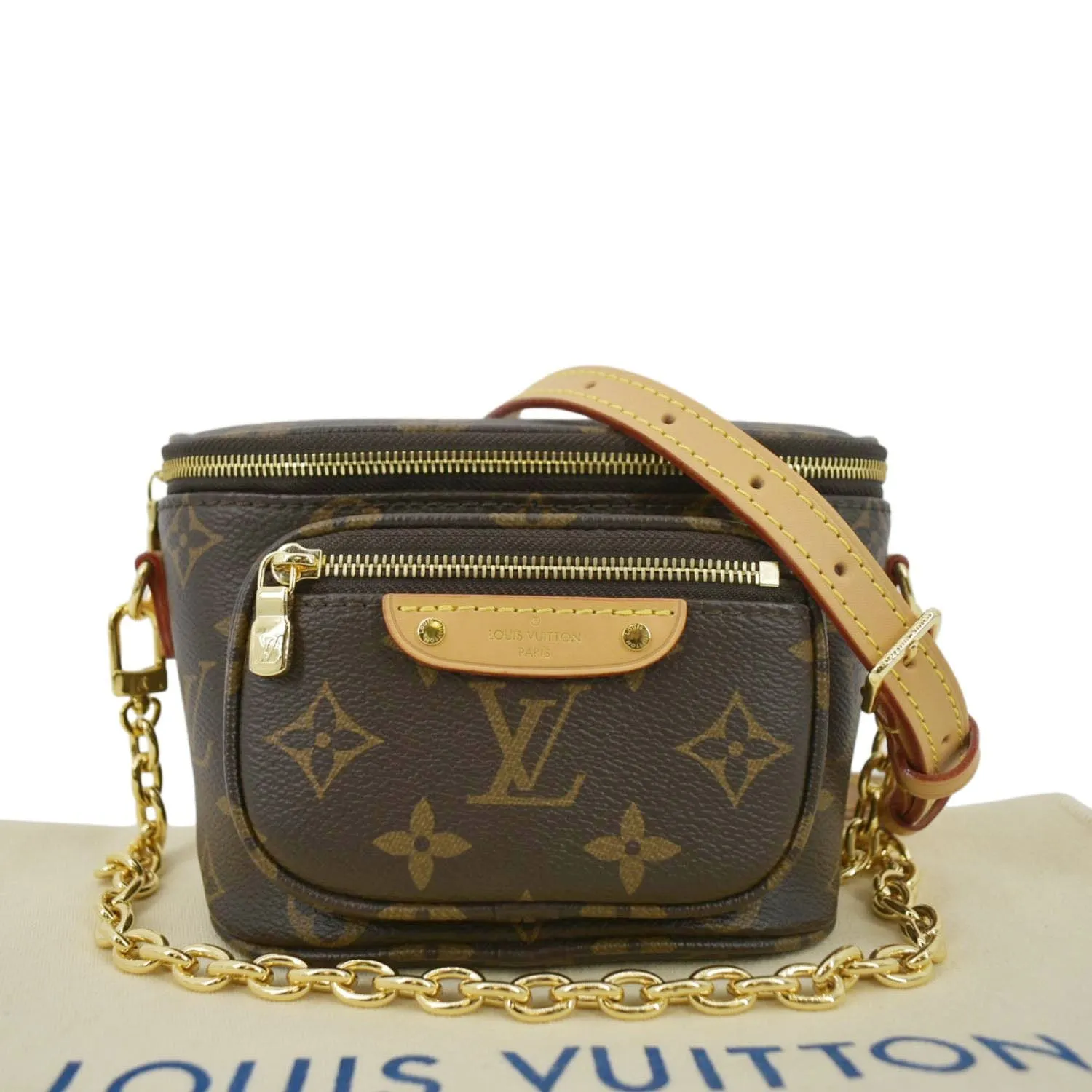 LOUIS VUITTON Mini Monogram Canvas Bumbag Brown