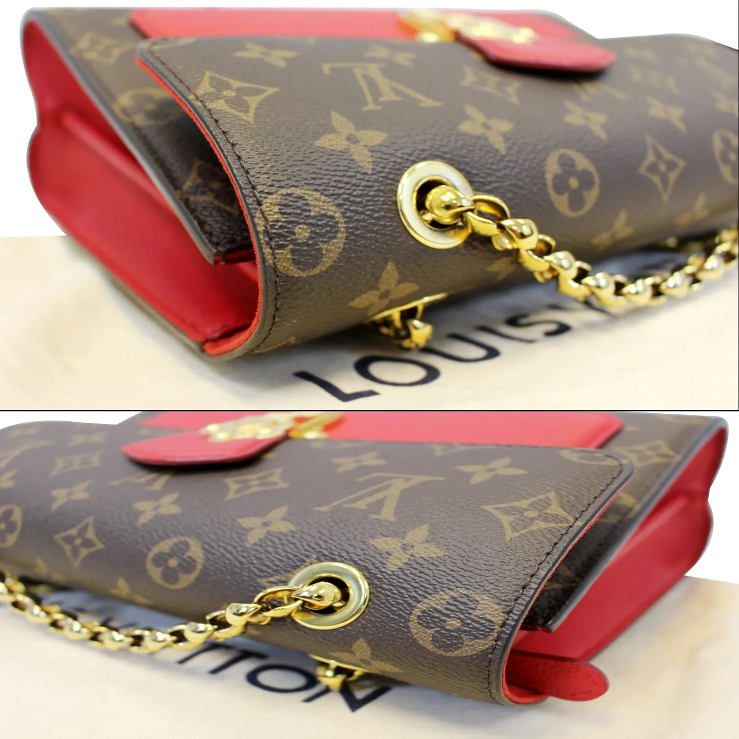 LOUIS VUITTON Victoire  Cerise Monogram Canvas Shoulder Bag