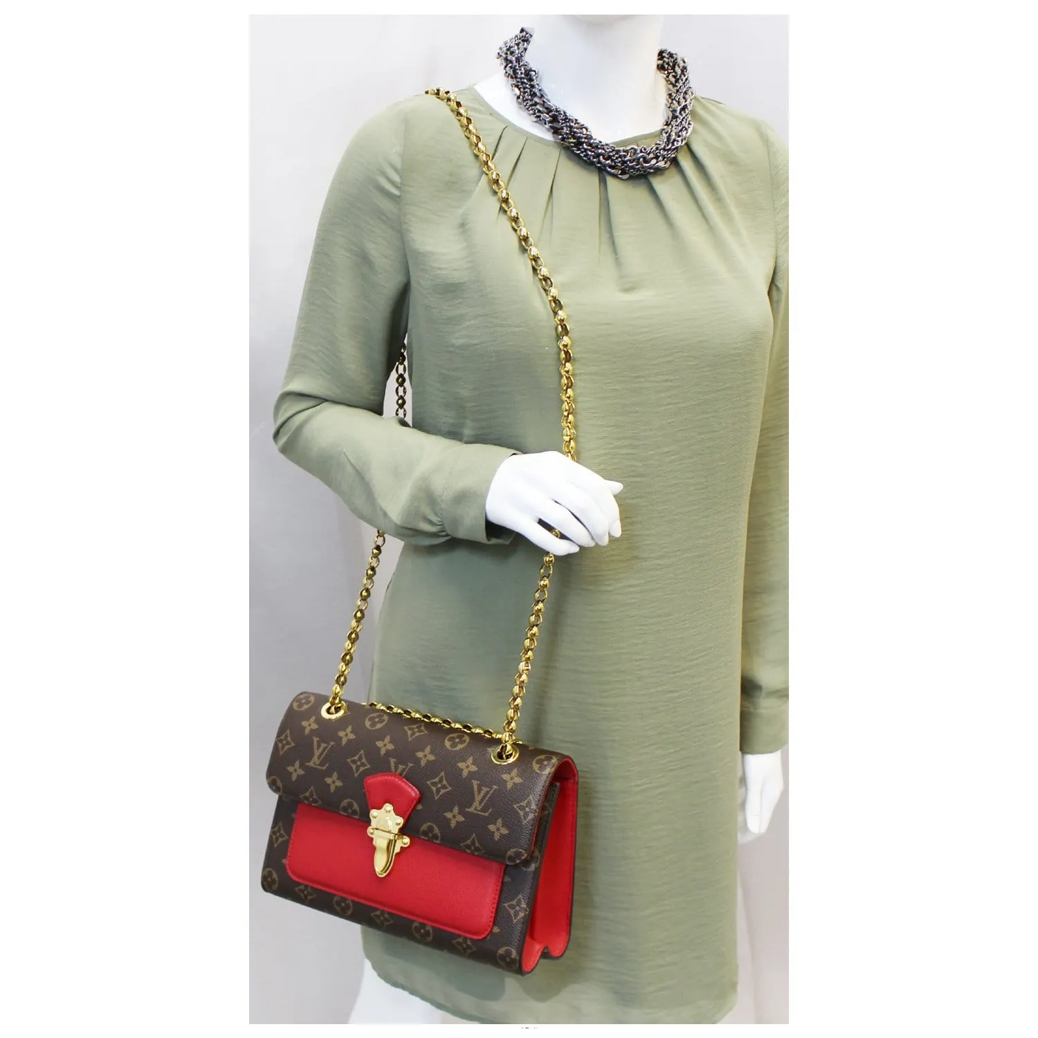 LOUIS VUITTON Victoire  Cerise Monogram Canvas Shoulder Bag