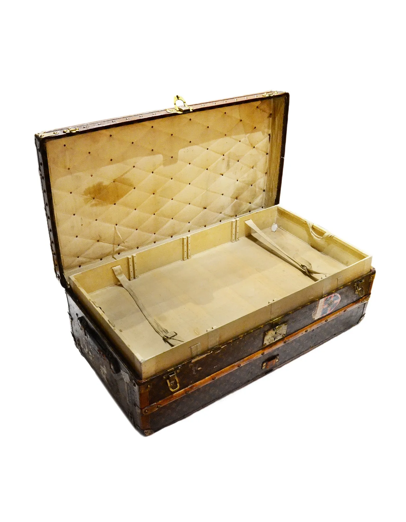 Louis Vuitton Vintage Monogram Rolling Trunk w/Insert
