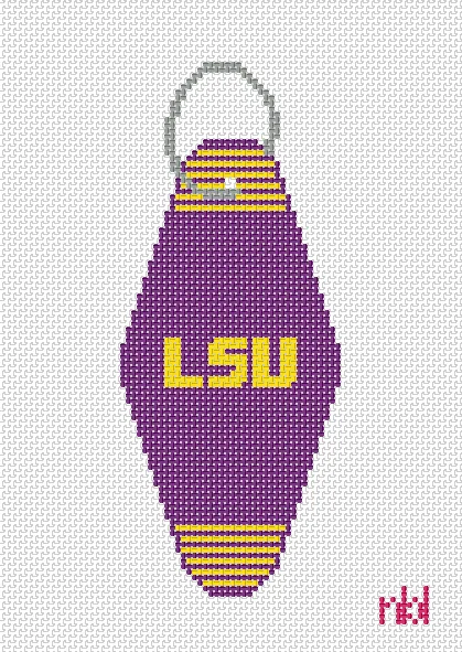 LSU Vintage Hotel Key Canvas