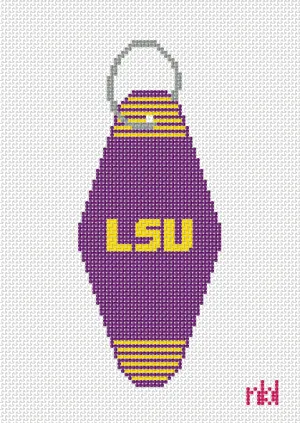 LSU Vintage Hotel Key Canvas