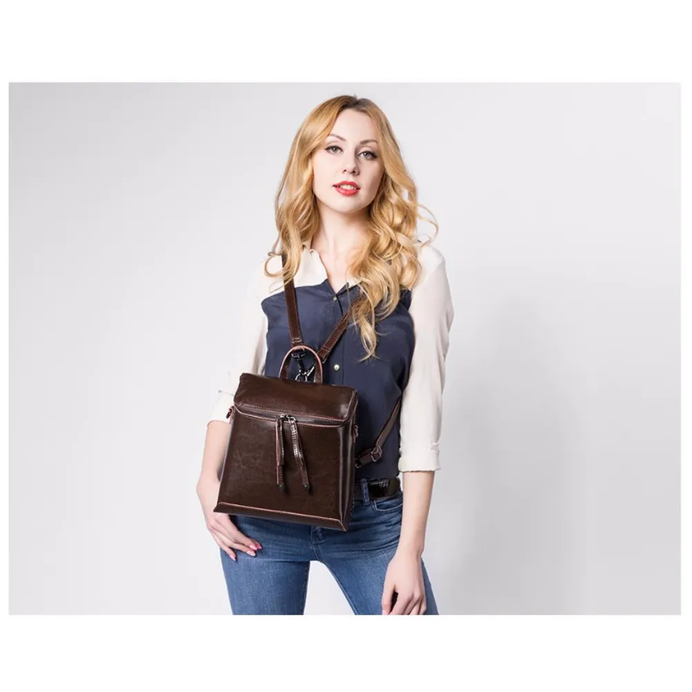 <bold>Fashion Backpack  <br>Genuine-Leather