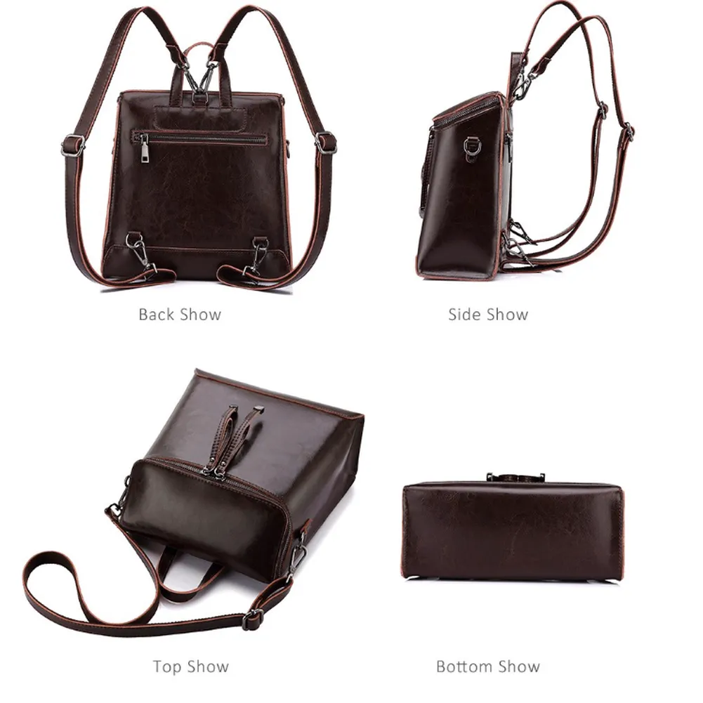 <bold>Fashion Backpack  <br>Genuine-Leather