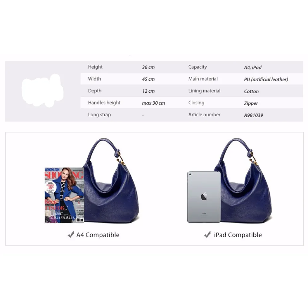<bold>Hobo / Tote Bag  <br>Vegan-Leather