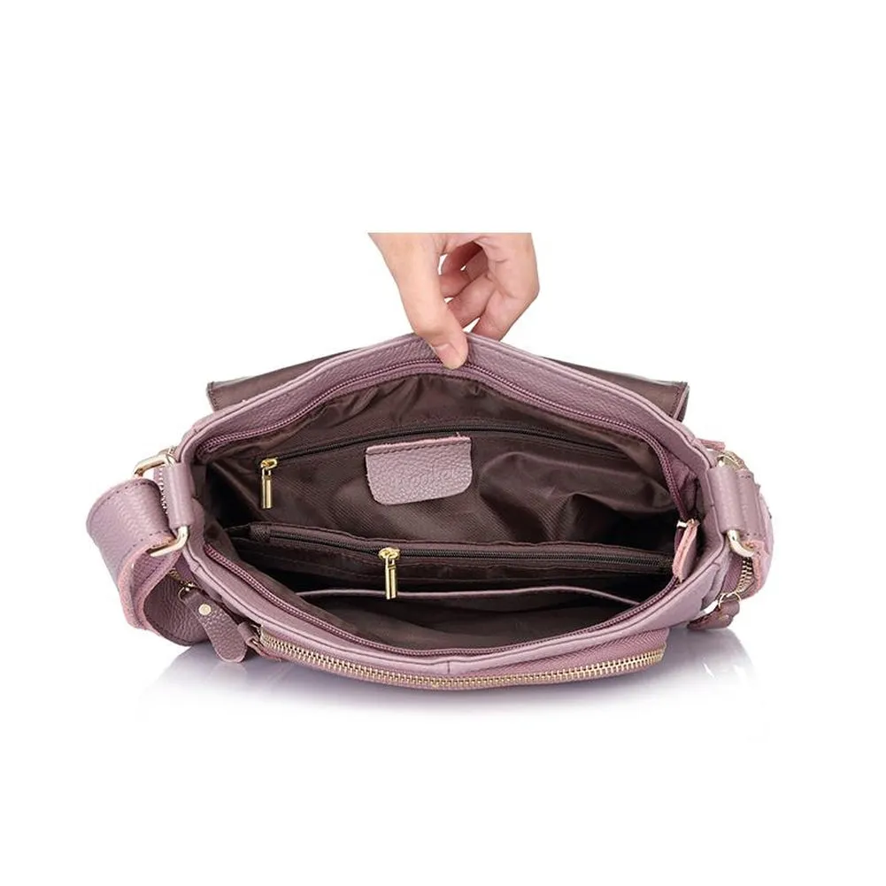 <bold>Messenger  / Crossbody Bag <br>Genuine-Leather