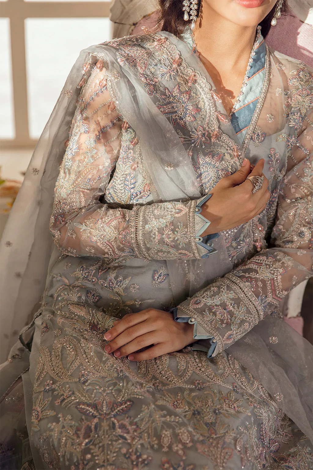 LUCIA | Afrozeh La Fuchsia Wedding Edition 2022 | Unstitched Embroidered Organza Suits