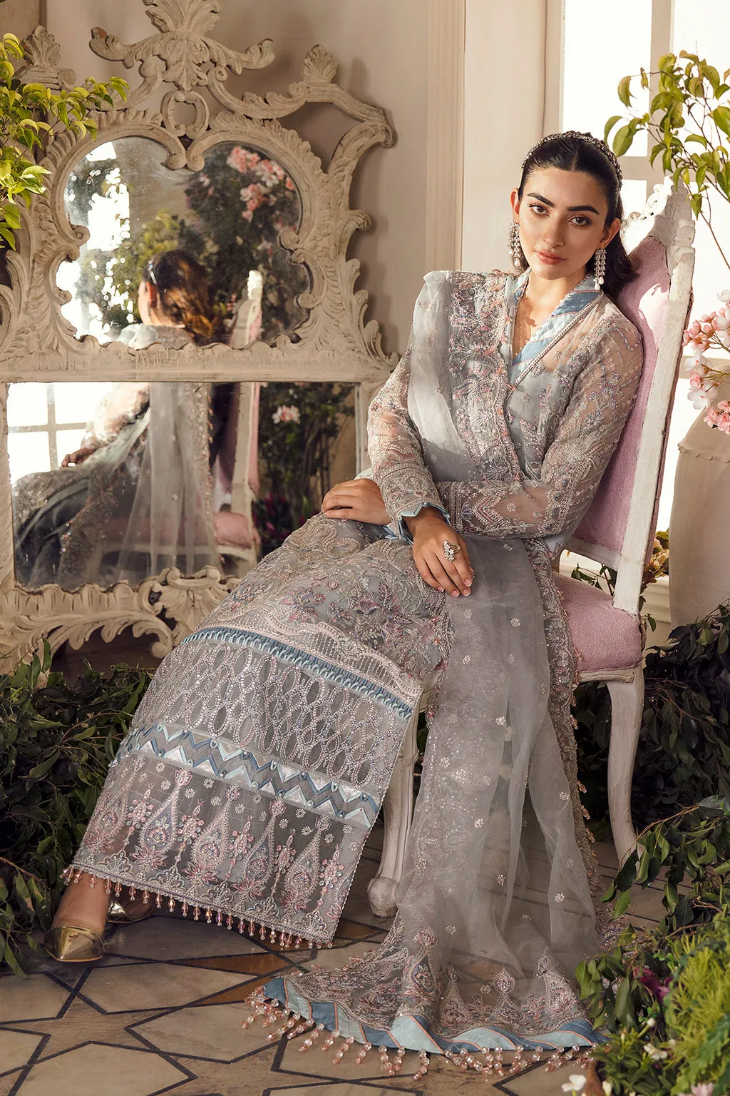 LUCIA | Afrozeh La Fuchsia Wedding Edition 2022 | Unstitched Embroidered Organza Suits