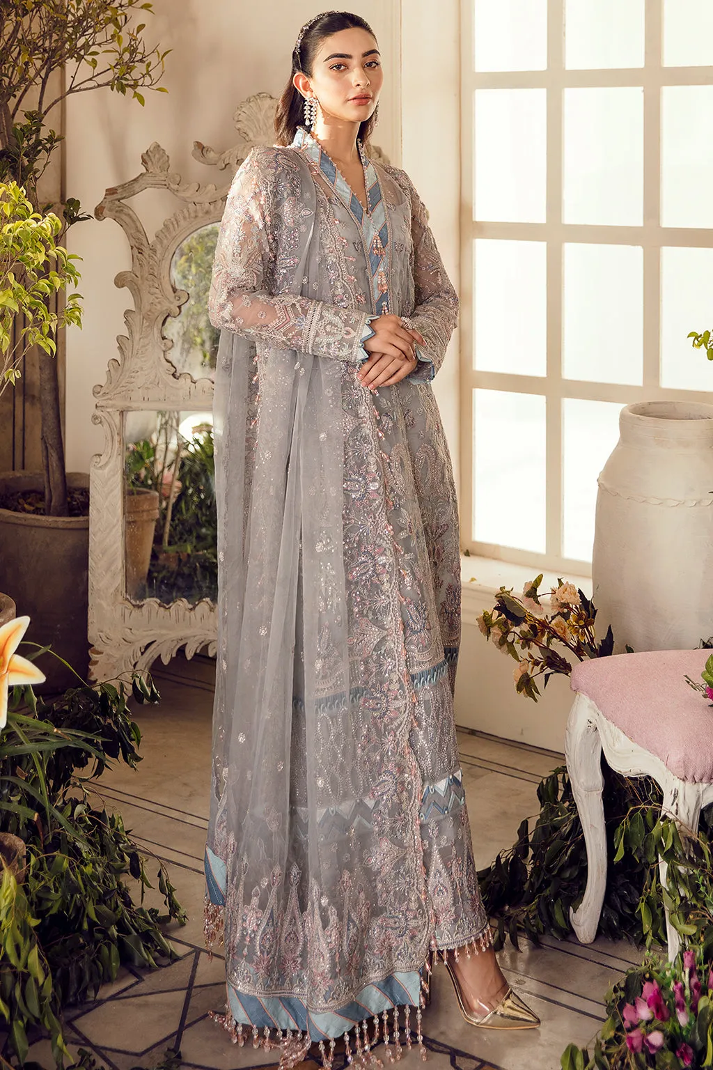 LUCIA | Afrozeh La Fuchsia Wedding Edition 2022 | Unstitched Embroidered Organza Suits