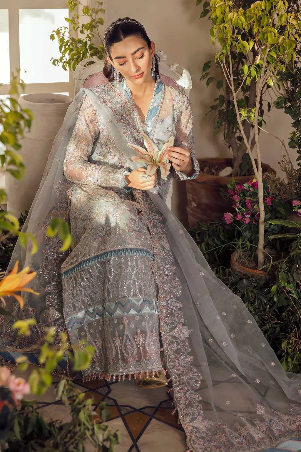 LUCIA | Afrozeh La Fuchsia Wedding Edition 2022 | Unstitched Embroidered Organza Suits