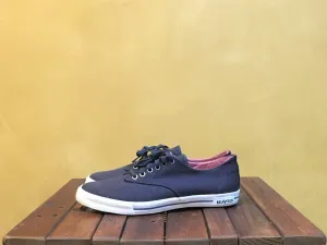 M0863SNL090A13 08_63 Seavees Hermosa Plimsoll Core Slate Navy Vintage Wash Linen