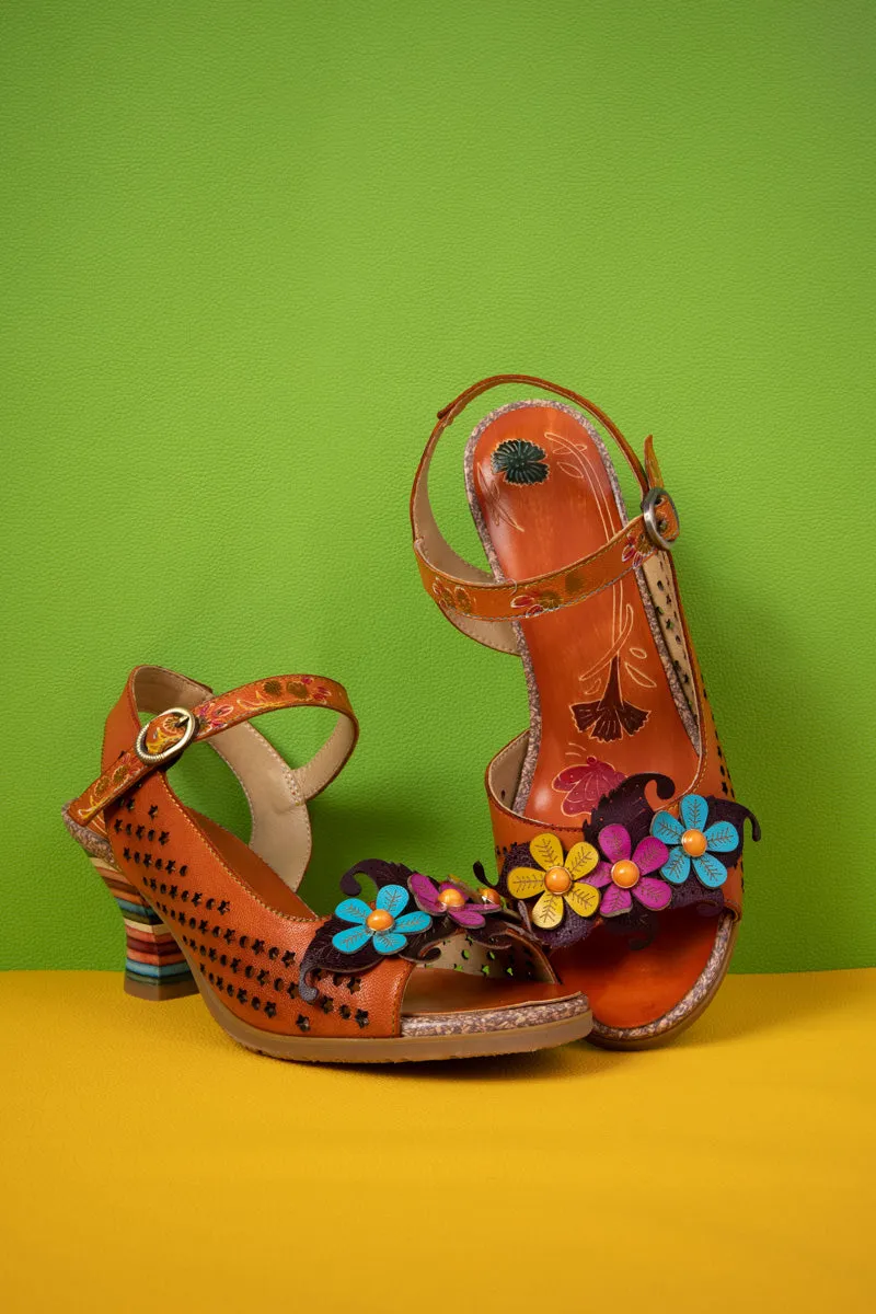 Madeira Star Perforated Leather Slingback