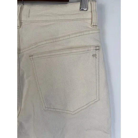 MADEWELL Cream vintage canvas The '90s Straight Jean NWT Size 26T