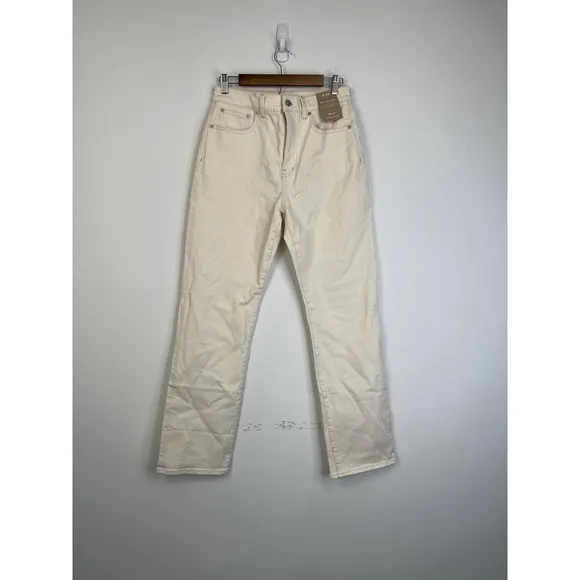 MADEWELL Cream vintage canvas The '90s Straight Jean NWT Size 26T