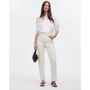 MADEWELL Cream vintage canvas The '90s Straight Jean NWT Size 26T