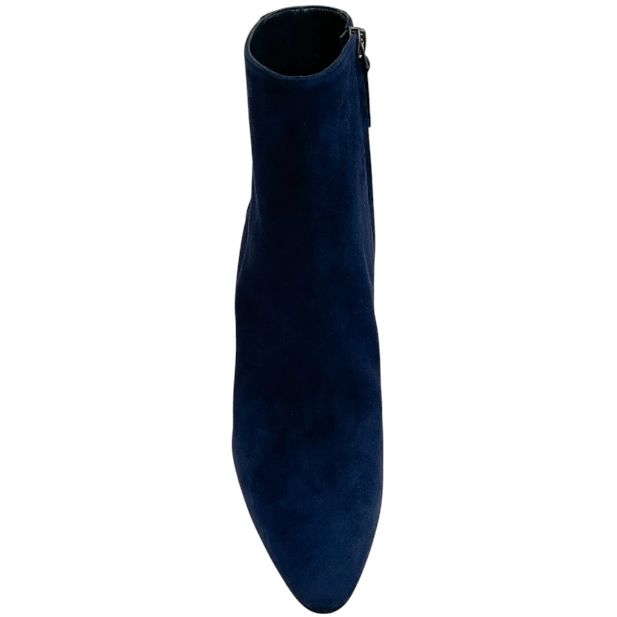 Manolo Blahnik Navy Blue Suede Rosie Booties