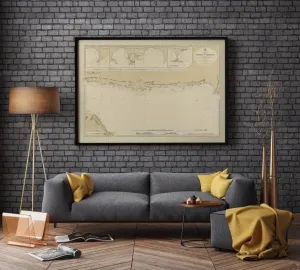 Map of Arabian Sea, Maskat to Karachi| Vintage Map