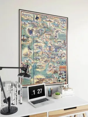Map of the Black Hills of South Dakota| Vintage Map Print