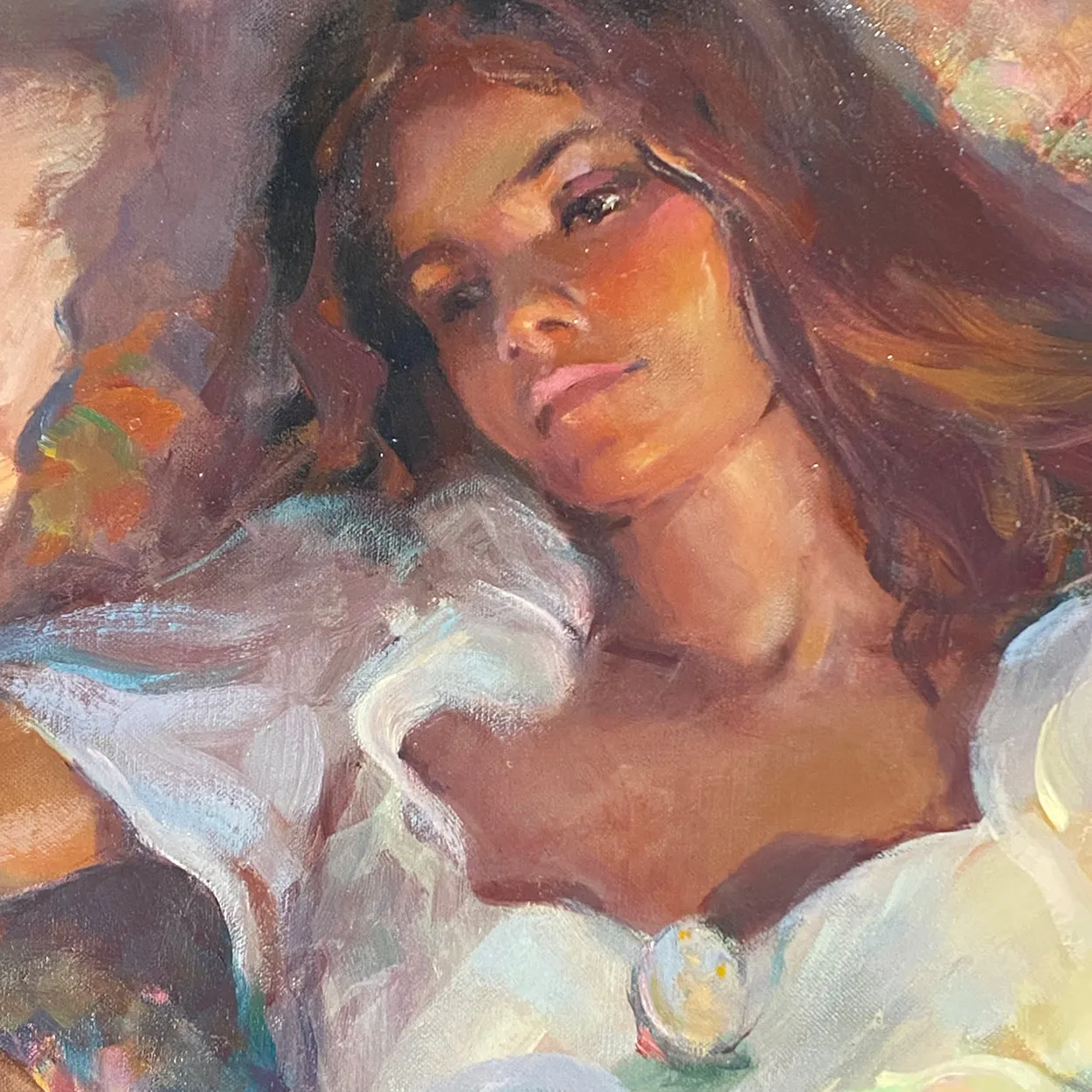MARILYN BENDELL Oil on Linen Canvas Painting, Memories