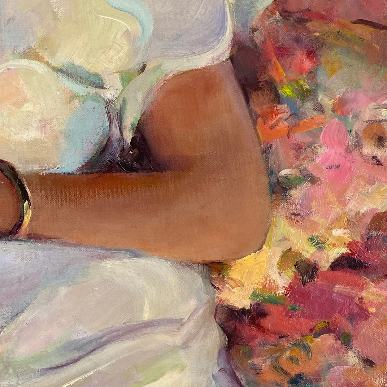 MARILYN BENDELL Oil on Linen Canvas Painting, Memories