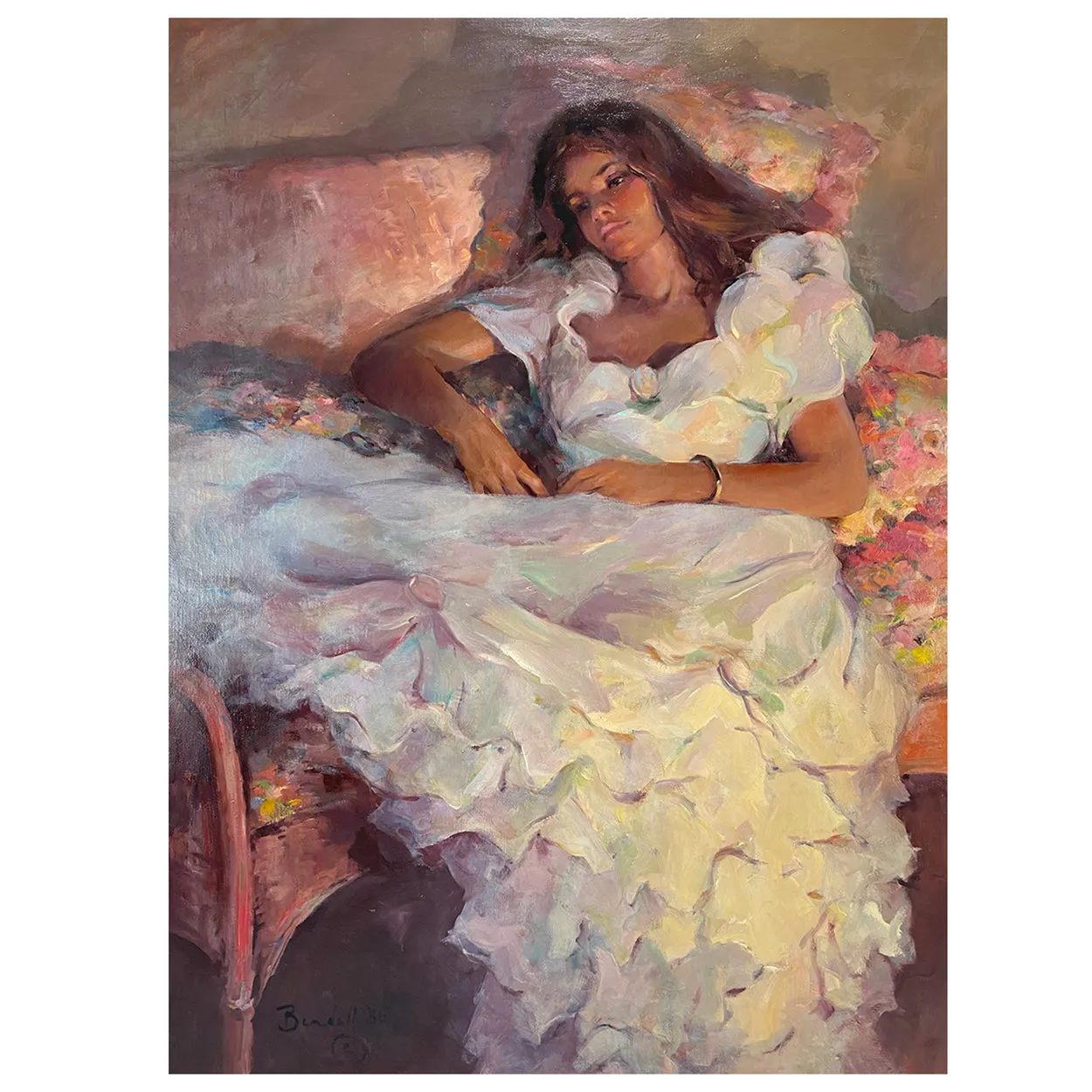 MARILYN BENDELL Oil on Linen Canvas Painting, Memories