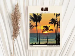 Maui Vintage Wall Art, Hawaii, USA